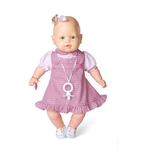 Ficha técnica e caractérísticas do produto Boneca Bebezinho Vestido Rosa 49 cm - Estrela
