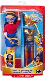Ficha técnica e caractérísticas do produto Boneca Dc Mulher Maravilha 2 em 1 - Super Hero Girls Mattel