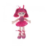 Ficha técnica e caractérísticas do produto Boneca de Pano - 42 Cm - Bailarina com Glitter - Pink - Buba