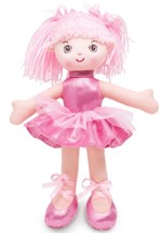 Ficha técnica e caractérísticas do produto Boneca de Pano - 42 Cm - Bailarina com Glitter -Rosa - Buba
