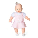 Ficha técnica e caractérísticas do produto Boneca Gigante 60 Cm Meu Bebê Loira Vestido Rosa - Estrela