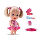 Ficha técnica e caractérísticas do produto Boneca Little Dolls Come Come Loira - Diver Toys