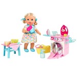 Ficha técnica e caractérísticas do produto Boneca Little Mommy Hora de Comer e Lavar - FLC04 - Mattel
