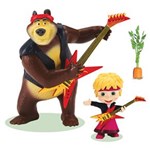 Ficha técnica e caractérísticas do produto Boneca Masha e o Urso Kit com 2 Personagens Sunny - Masha Rock