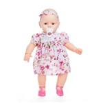 Ficha técnica e caractérísticas do produto Boneca Meu Bebê Branca 60 Cm - Estrela Vestido Rosa