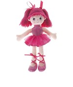Ficha técnica e caractérísticas do produto Boneca Pano Bailarina Glitter 30 Cm Pink - Buba