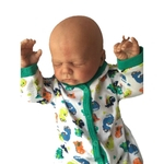 Ficha técnica e caractérísticas do produto Boneco Bebê reborn Peter carequinha com corpo de pano