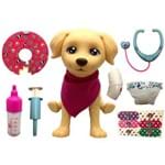 Boneco Grande Pet Cachorro Labrador da Barbie - Conjunto Quero Ser Médica Veterinária de Cachorrinhos - com Acessórios da Profissão e de Cuidados Mamadeira Mágica e Fraldinha - Pupee