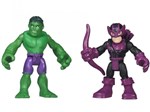 Ficha técnica e caractérísticas do produto Boneco Hulk e Hawkeye Playskool Heroes 20,3cm - Hasbro