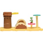 Ficha técnica e caractérísticas do produto Boneco Micro Land Super Mario Yoshi e Layer Cake Desert com Ilha - DTC
