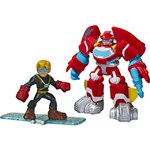Boneco PlaySkool Transformers Heatwave And Cody Burns 2,5" e 3" - Hasbro