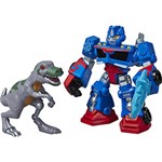 Boneco PlaySkool Transformers Optimus And Trex 2,5" e 3" - Hasbro