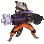 Ficha técnica e caractérísticas do produto Boneco Rocket Raccoon Hasbro Guardiões da Galáxia com Mega Canhão e Sons de Batalha