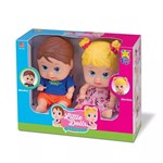 Ficha técnica e caractérísticas do produto Bonecos Gêmeos Menina e Menino Little Dolls