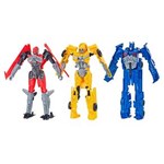 Ficha técnica e caractérísticas do produto Bonecos Hasbro Transformers Titan Changers - Bumblebee + Optimus Prime + Shatter