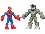 Ficha técnica e caractérísticas do produto Bonecos Spider-Man e Rhino - Marvel Super Hero Adventures