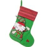 Ficha técnica e caractérísticas do produto Bota Papai Noel com Barra em Tricot, 40cm - Christmas Traditions