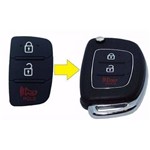 Capa Botão de Borracha Telecomando da Chave Hyundai Hb20 3 Botões