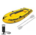 Ficha técnica e caractérísticas do produto Bote Inflável Fishman para 3 a 4 Pessoas com Remo e Inflador Até 340kg