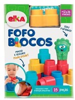 Ficha técnica e caractérísticas do produto Brinquedo Blocos de Encaixe Fofo Blocos 15 Peças Elka