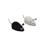 Ficha técnica e caractérísticas do produto Brinquedo Chalesco para Gatos Ratinhos de Corda Preto e Branco