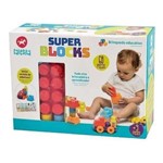 Ficha técnica e caractérísticas do produto Brinquedo de Encaixe Super Blocks 68 Peças Calesita Ref 0008