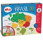 Ficha técnica e caractérísticas do produto Brinquedo Educativo Didático Mapa do Brasil 3D Elka