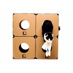 Ficha técnica e caractérísticas do produto Brinquedo Gato Labirinto Caixa Papelao C/ 04 Cubos Box