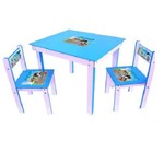 Brinquedo Mesinha com 2 Cadeiras Azul GoPlay Junges Ref 921