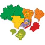 Ficha técnica e caractérísticas do produto Brinquedo para Montar Mapa do Brasil