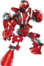 Ficha técnica e caractérísticas do produto Brinquedo para Montar Robo Guerreiro RED ARMOR 59P Unidade Xalingo