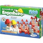 Ficha técnica e caractérísticas do produto Brinquedo Pedagógico Madeira Brincando Engenheiro 200 Peças