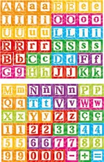 Ficha técnica e caractérísticas do produto Brinquedo Pedagógico Madeira Letras/Números/Sinais 96 Peças Brincadeira de Criança