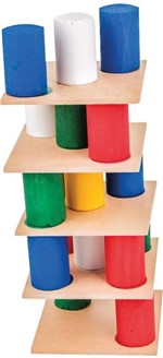 Ficha técnica e caractérísticas do produto Brinquedo Pedagogico Madeira Torre Inteligente 18PLACAS Unidade Carlu