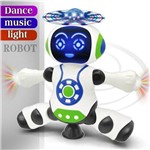 Ficha técnica e caractérísticas do produto Brinquedo Robô Dança Gira 360 Graus Robot Som & Luz Yijun