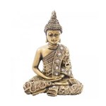 Ficha técnica e caractérísticas do produto Buda Dourado em Posição Dhyana Mudra 24cm