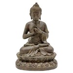 Ficha técnica e caractérísticas do produto Buddha Sentado em Resina Marrom 15cm