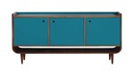 Ficha técnica e caractérísticas do produto Buffet Dylan 3 Portas Azul Turquesa