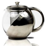 Ficha técnica e caractérísticas do produto Bule de Chá Inox e Vidro com Infusor 700ml KeHome - Prata