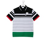 Ficha técnica e caractérísticas do produto Burberry Kids Camisa Polo Listrada - Preto