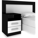 Ficha técnica e caractérísticas do produto Cabeceira - Cama Solteiro - 12R810 - Branco/Preto - Rodial