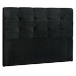Cabeceira Casal 1.40 Cm Clean Suede Negro - Simbal