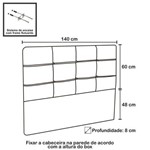 Ficha técnica e caractérísticas do produto Cabeceira Casal Cama Box 140 Cm London Turquesa - Js Móveis