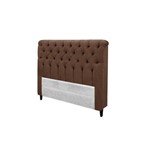 Cabeceira Casal King Size1.95 Cm Imperatriz Suede Marron Chocolate - Simbal