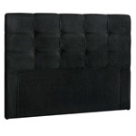 Cabeceira Casal Queen Size 1.60 Cm Clean Suede Negro - Simbal