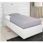 Ficha técnica e caractérísticas do produto Cabeceira Isis com Cama Super Box Solteiro 088 – Branco/Branco 008 - Branco