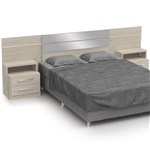 Ficha técnica e caractérísticas do produto Cabeceira para Box de Casal com Criado Mudo B290-AM 2V Amêndoa - Kappesberg