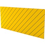 Ficha técnica e caractérísticas do produto Cabeceira Queen Eugênia Amarelo Listras Diagonais - Orb