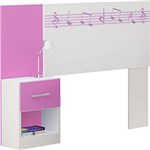 Ficha técnica e caractérísticas do produto Cabeceira Simbal Cantar 90Lx - Branco/Rosa