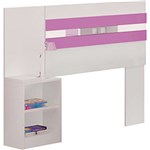 Cabeceira Simbal Chevalier 90 Lx - Branco/Rosa